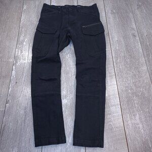 G-Star Jeans Mens 32x29 Black Rovic Zip 3D Skinny Leg Cargo Mid Rise Stretch
